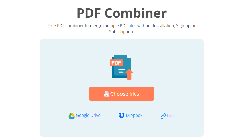 PDF Combiner Homepage